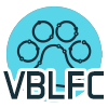 Blue paw with a black text saying "VBLFC"
