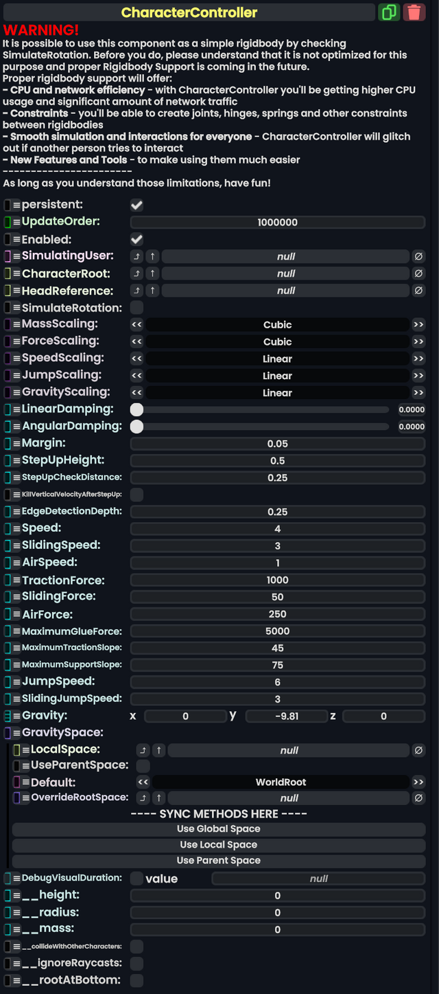 Component:CharacterController - Resonite Wiki