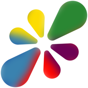 Logo de la francophonie mixé avec celui de Resonite.