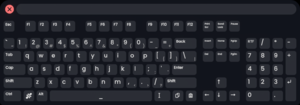 An image of the default Resonite Keyboard.