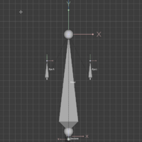 Blender window showing a sample head bone rig layout with a big central bone being named "Head" and two smaller ones in the sides being eyes