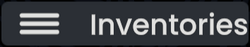 Button with the text "Inventories" with a three white lines icon
