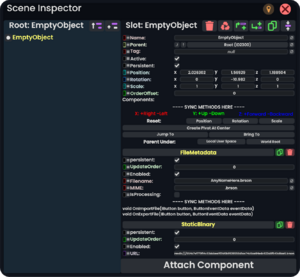 An inspector showing the components needed to make cloud spawning work.